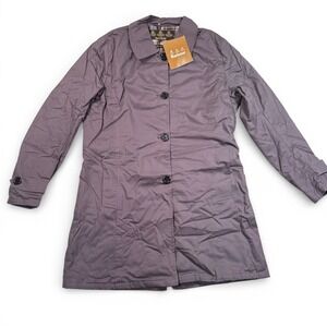 Barbour women’s Muted Purple gray Trench Coat US8 / 10 UK 14